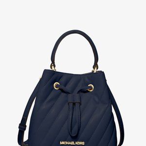 NWT MK Suri Small Quilted Crossbody Bag Navy